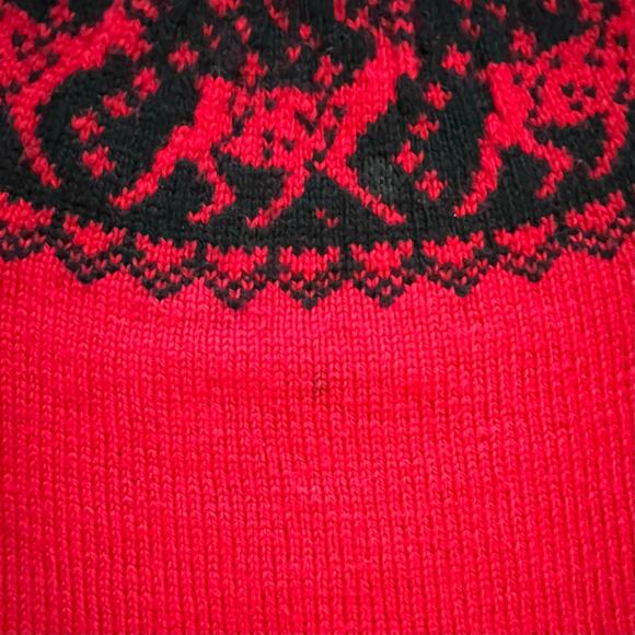 Vintage Dale of Norway Reindeer Fair Isle Christmas Holiday Crewneck Sweater M S - Picture 5 of 9